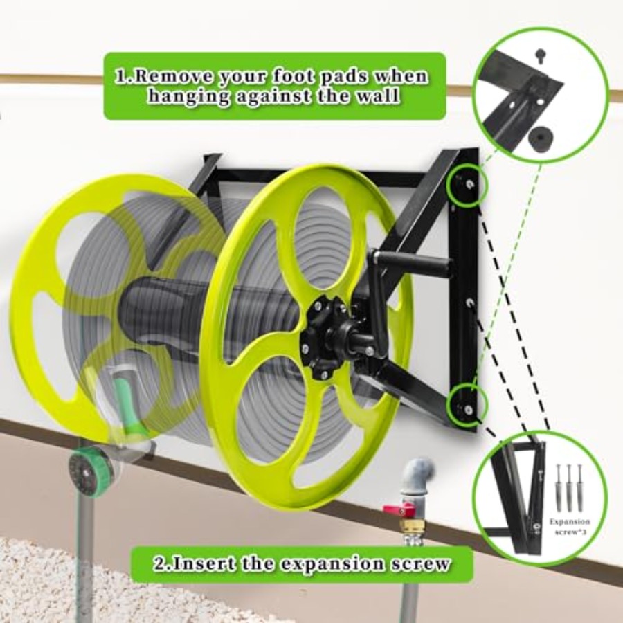 Stainless Steel Garden Hose Re - Reel Handle のレビューと価格