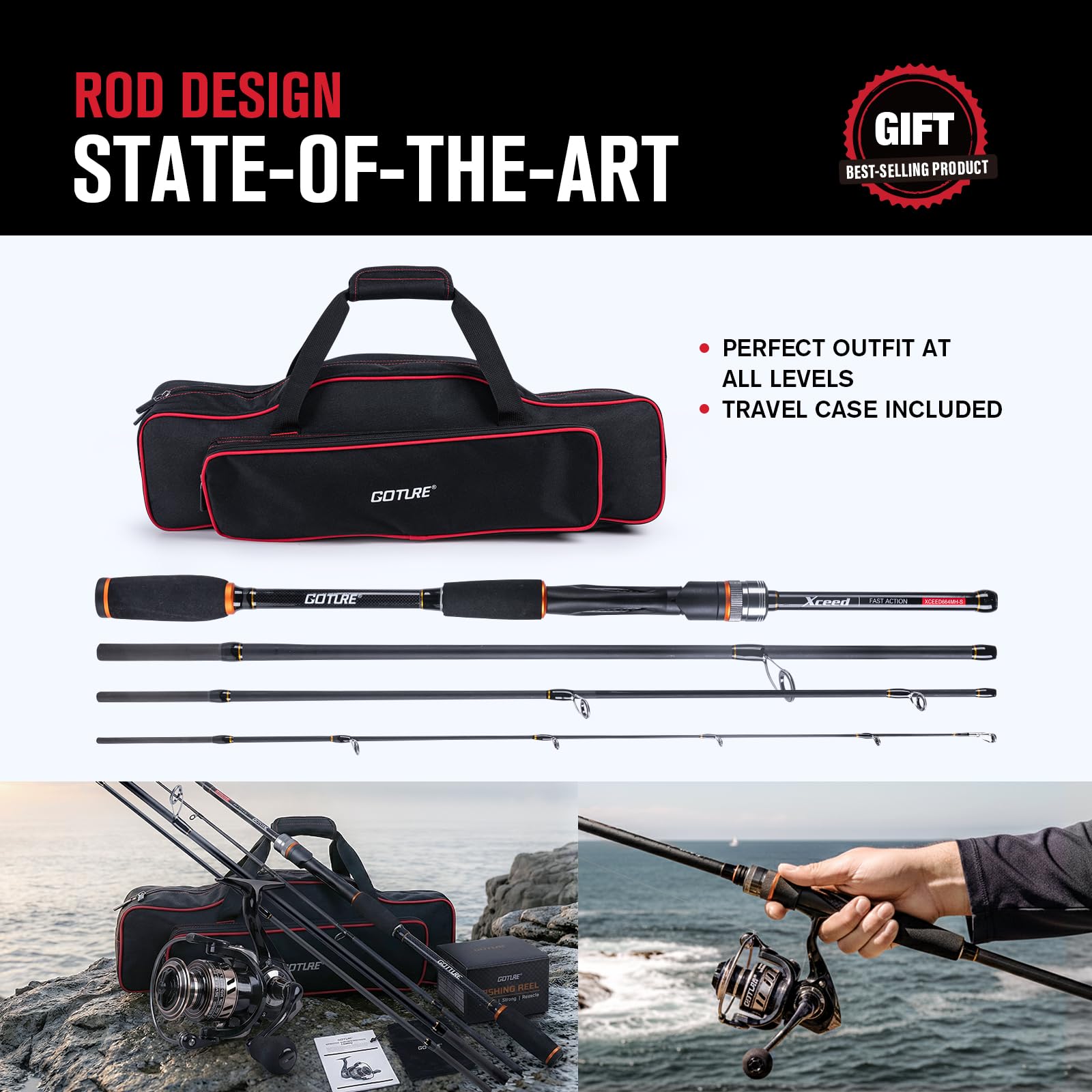 Goture Portable Spinning Fishi - Reel Bag のレビューと価格