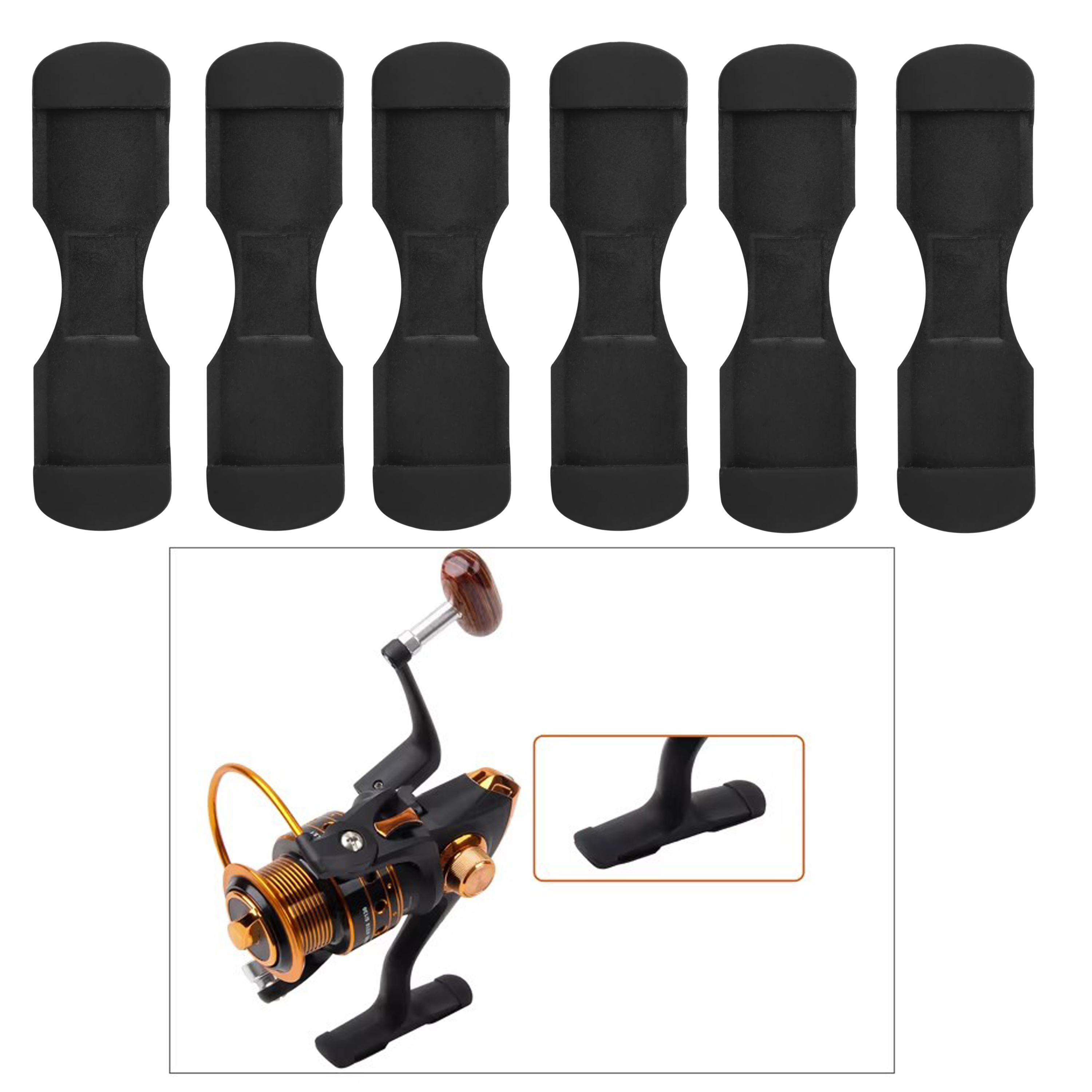 6pcs Black Rubber Fishing Reel - Trolling Reel のレビューと価格