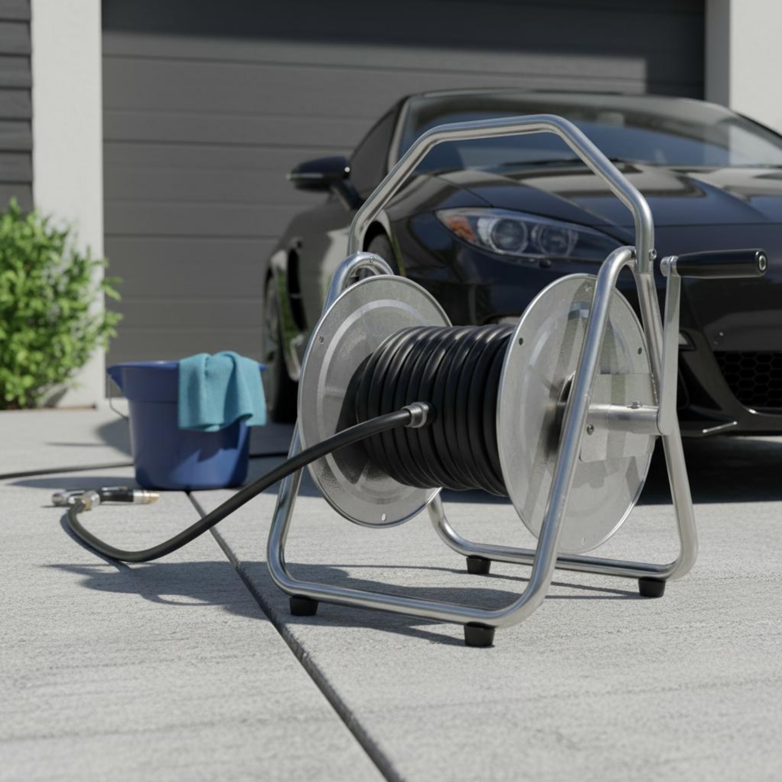Metal Hose Reel Heavy Duty Gar - Reel Handle のレビューと価格