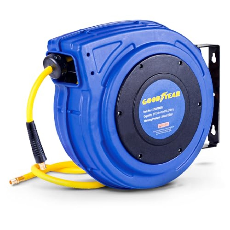 Retractable Air Hose Reel 3/8  - Reel Handle のレビューと価格