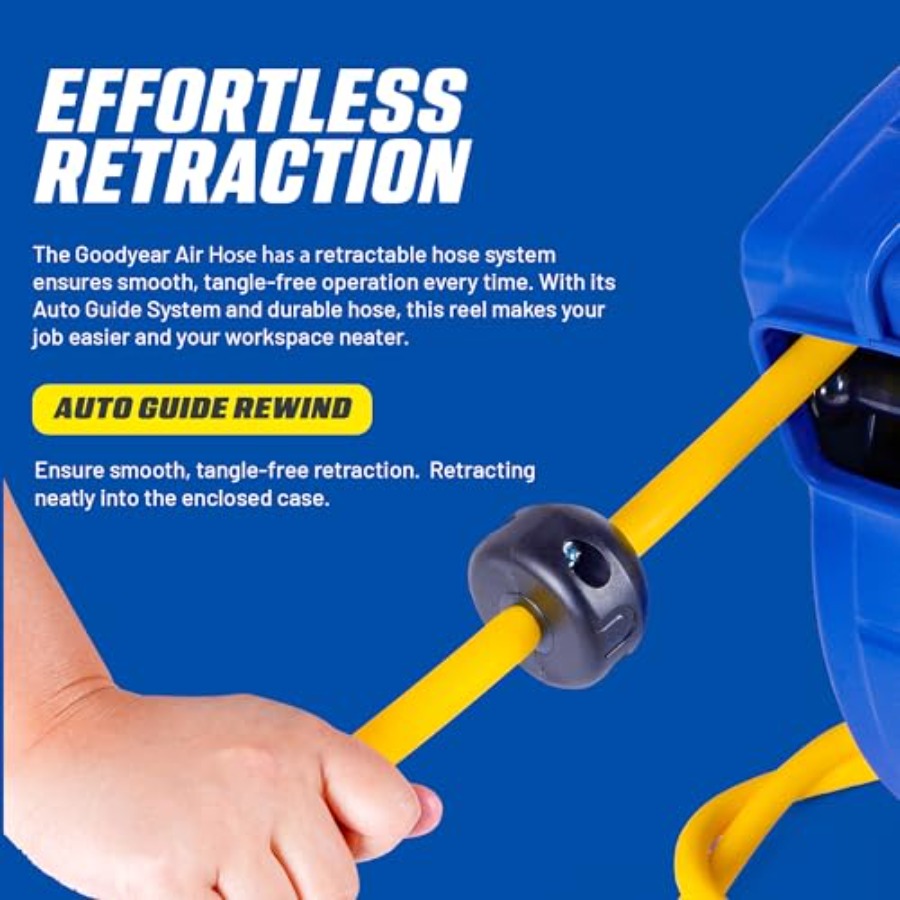 Retractable Air Hose Reel 3/8  - Reel Handle のレビューと価格
