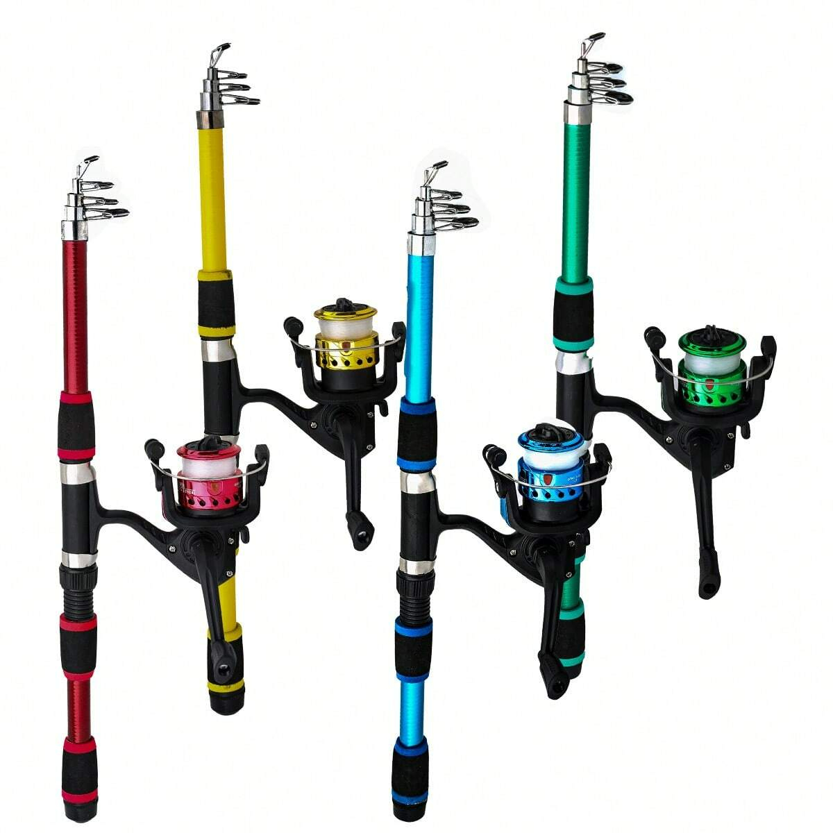 Fishing Pole Set Full Kits Wit - Spincast Reel のレビューと価格
