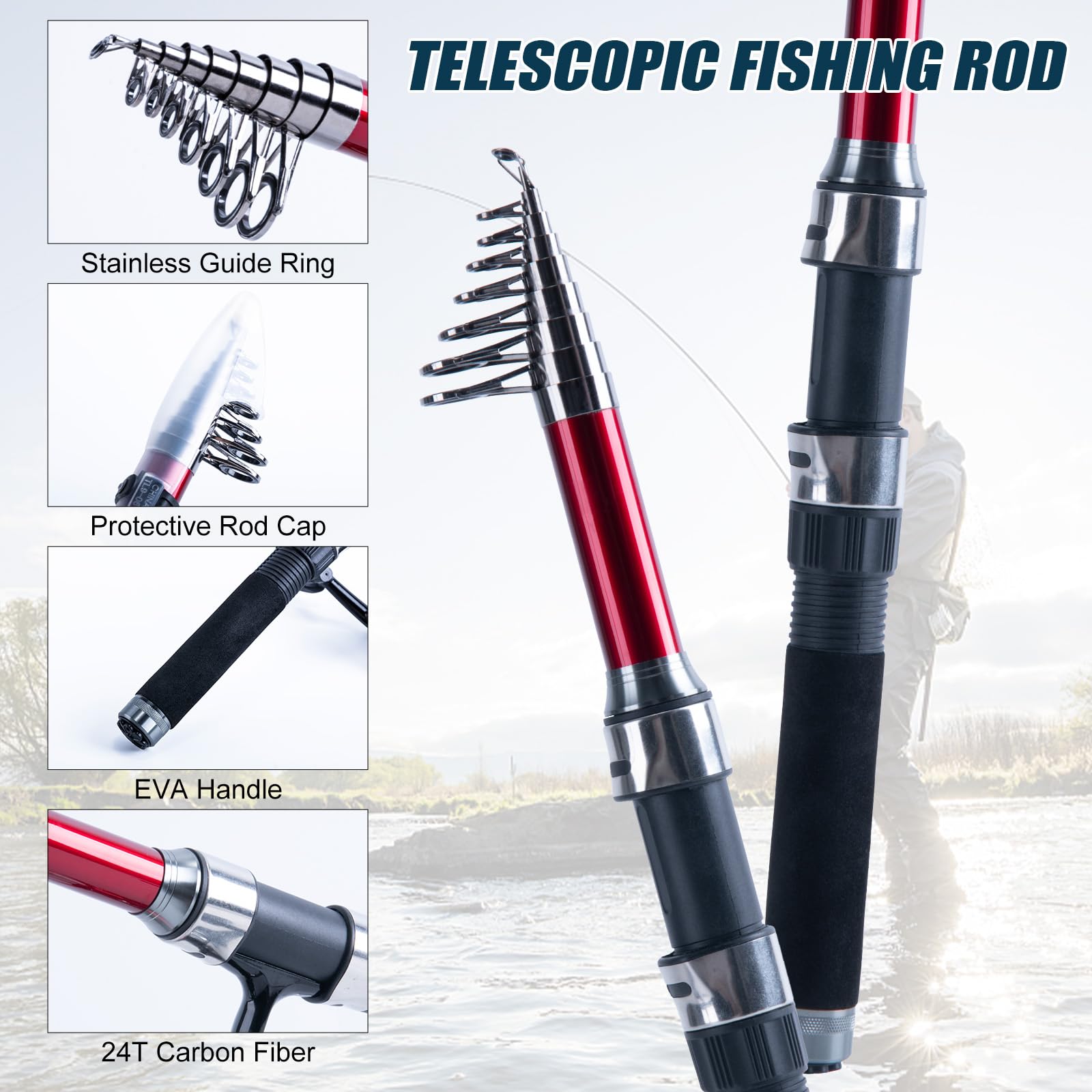 Goture 2Pcs Fishing Rod and 2P - Reel Bag のレビューと価格