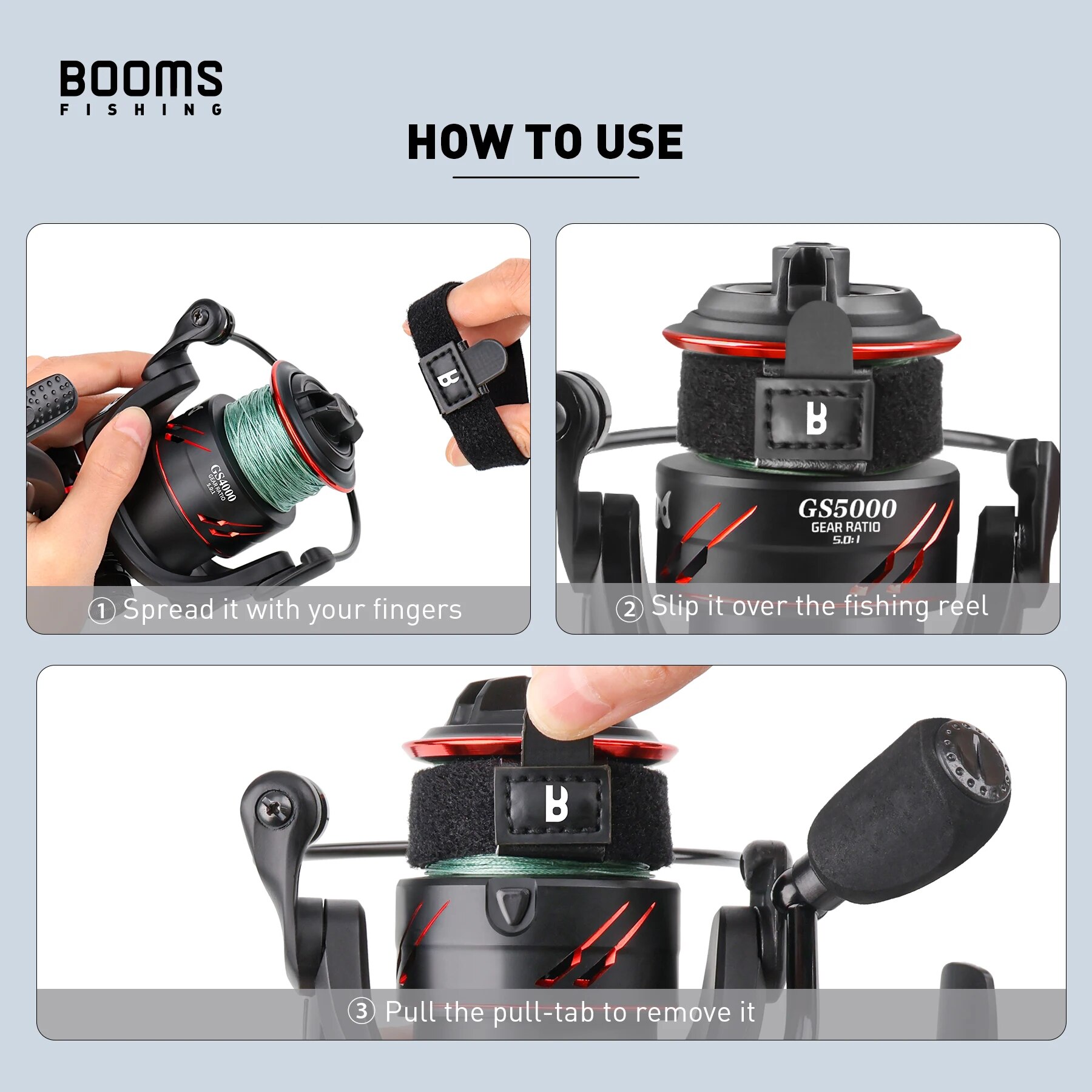 Booms Fishing SB1 4Pcs Spinnin - Reel Cover のレビューと価格